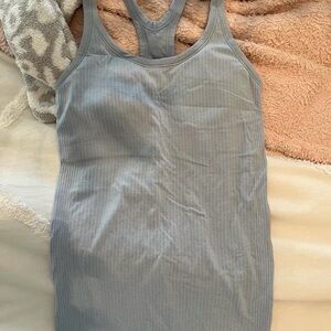 Lululemon Athletica  ebb to street tank blue linen